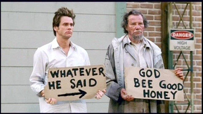 bruce almighty Beggar messenger